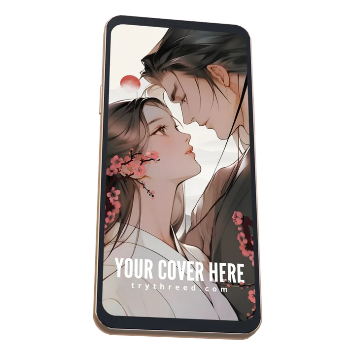 Phone mockup showing the book cover full screen as an ebook